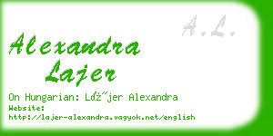 alexandra lajer business card